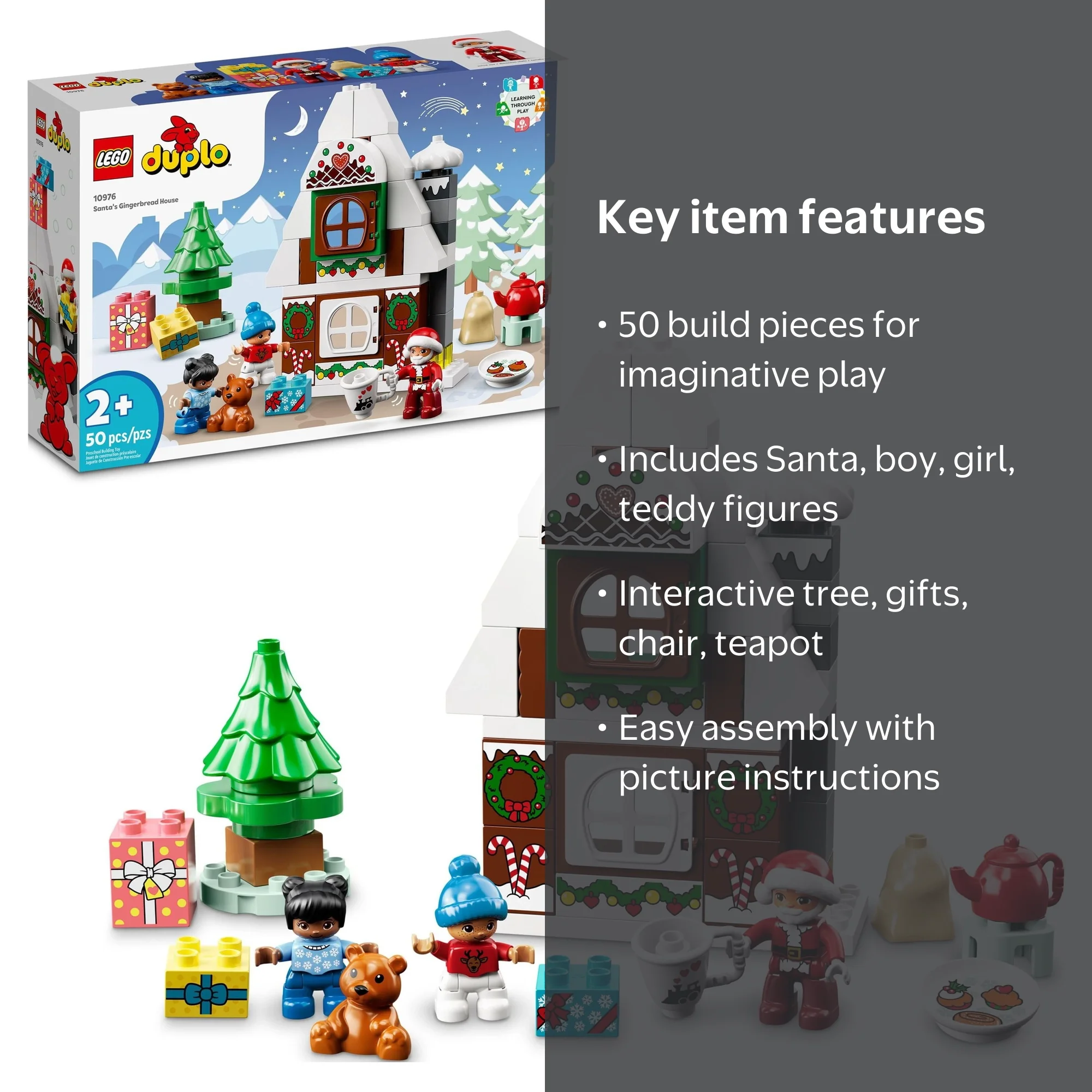 Duplo ROLL MASTER DR44 220枚×2本 純正品 LEGO, DUPLO Santa's Gingerbread House, 10976, 50 Pieces - Walmart.com