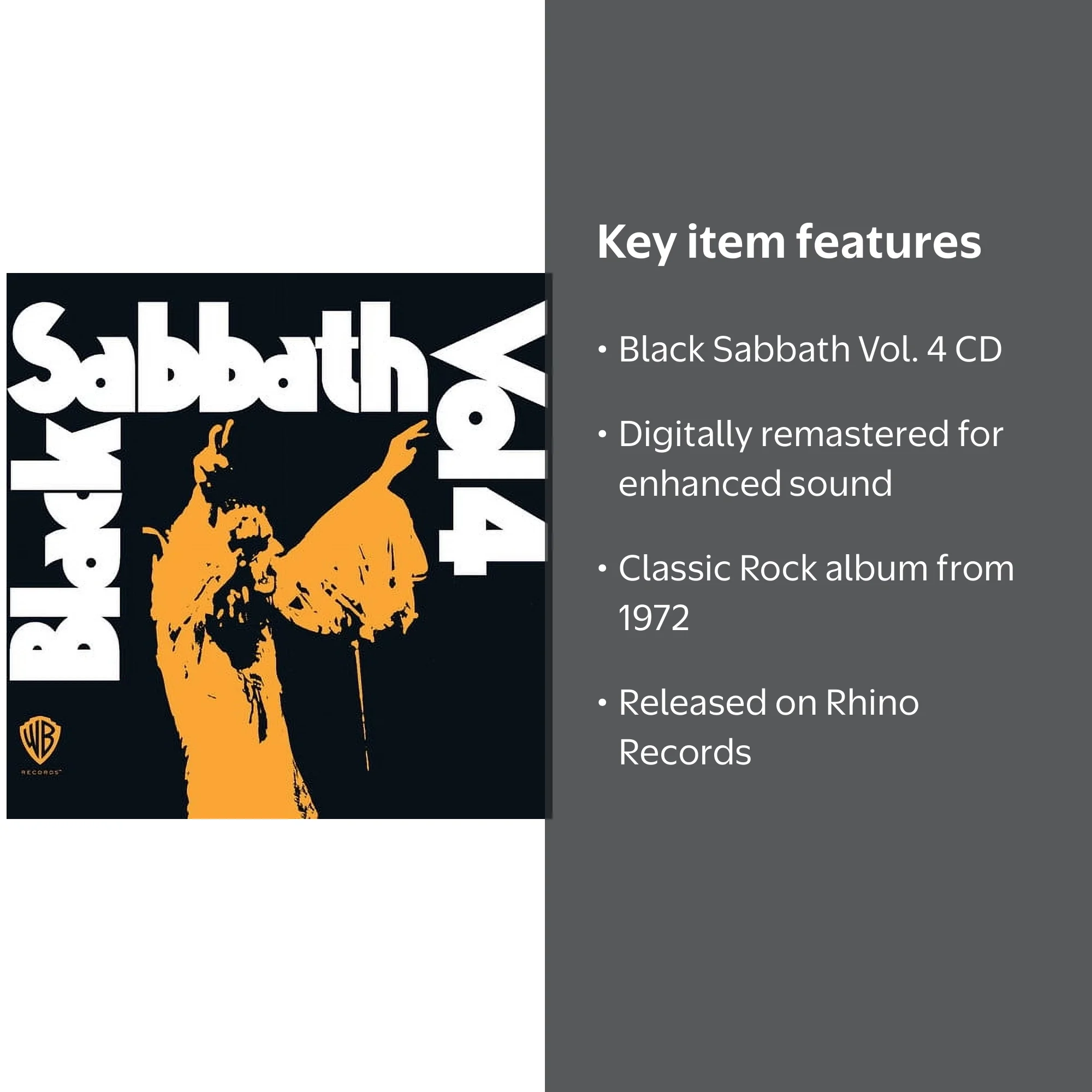 Black Sabbath - Vol. 4 - Music & Performance - CD - Walmart.com