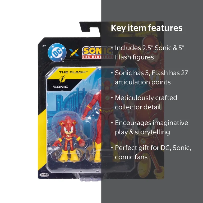 Sonic x DC Action Figure Multipack - 2.5 inch Sonic and 5 inch The
