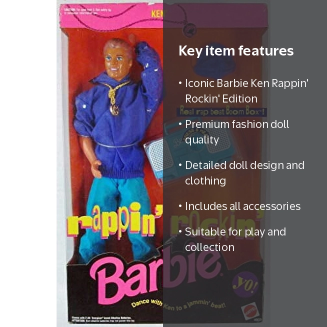 Barbie Ken Rappin' Rockin' Ken with Boombox - Walmart.com