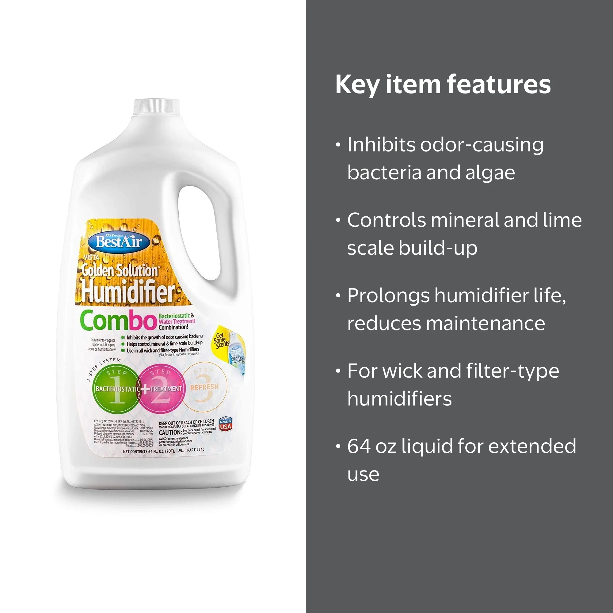 Ron's Home and Hardware Treatment Water/Bac 64oz — Standard Mounting Hardware, Drop-In Replacement Ron's Home and Hardware Treatment Water/Bac 64oz — Standard Mounting Hardware, Drop-In Replacement