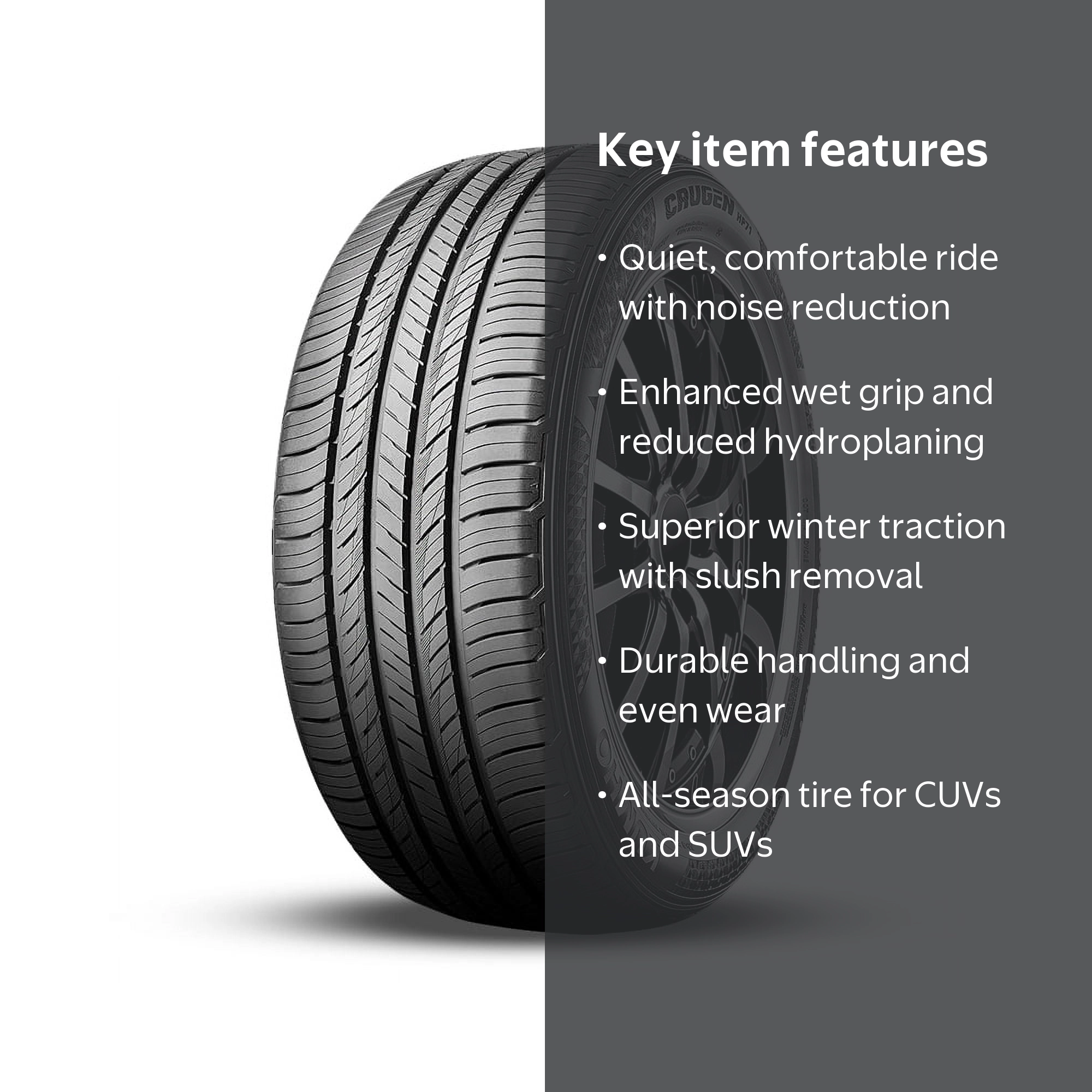 Kumho Tire, All Season Tire, 235/65R17, 104H, Black - Walmart.com