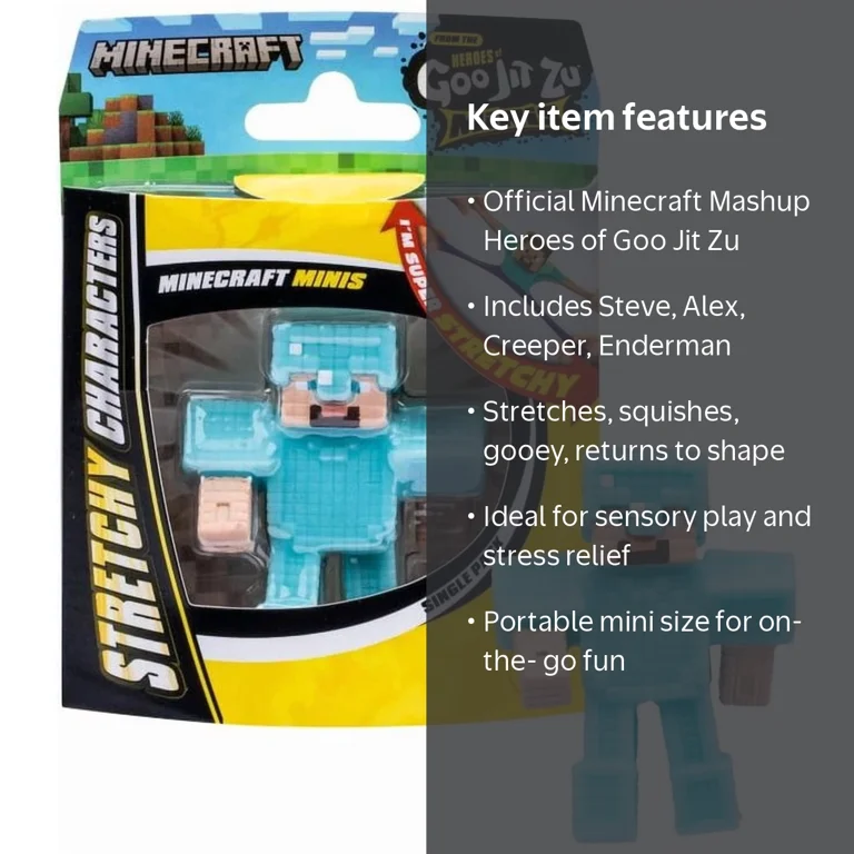 Heroes of Goo Jit Zu Minecraft Steve Mini Figure [Diamond Armor