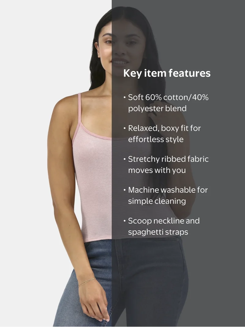 No Boundaries Scoop Cami, Women's - Walmart.com