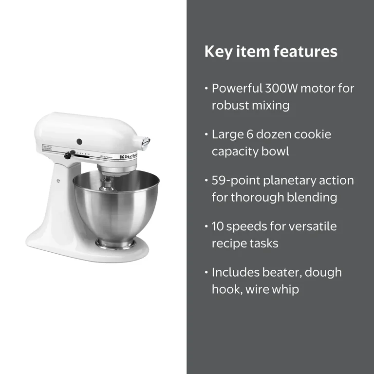 KitchenAid Ultra Power KSM95WH - Kitchen machine - 300 W - white