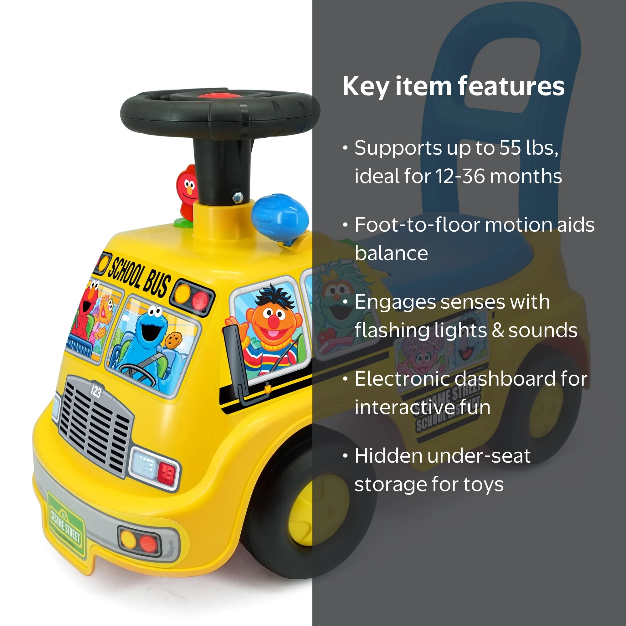 【リリー】【6キロ】ELMO ORGANIC 1歳〜 Sesame Street My First Adventure Elmo Lights & Sounds Ride-on