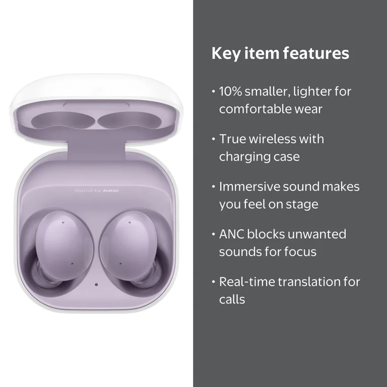 Samsung Galaxy Buds2 Bluetooth Earbuds with Noise Cancelling and