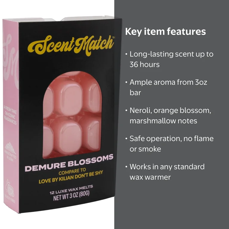 IllumiScents ScentMatch, 3 oz Wax Melts, Demure Blossoms (Compare