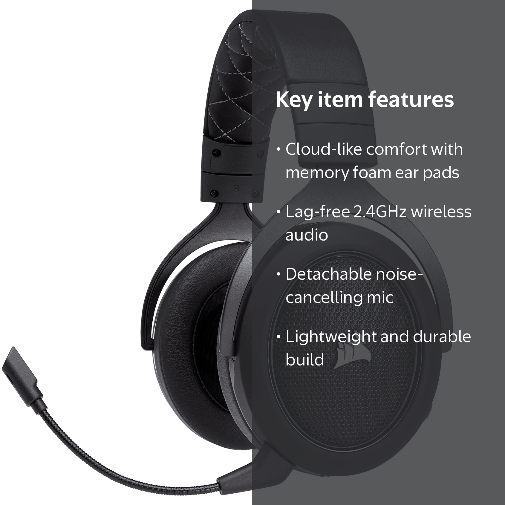 CORSAIR HS70 PRO WIRELESS Gaming Headset, Carbon - Walmart.com