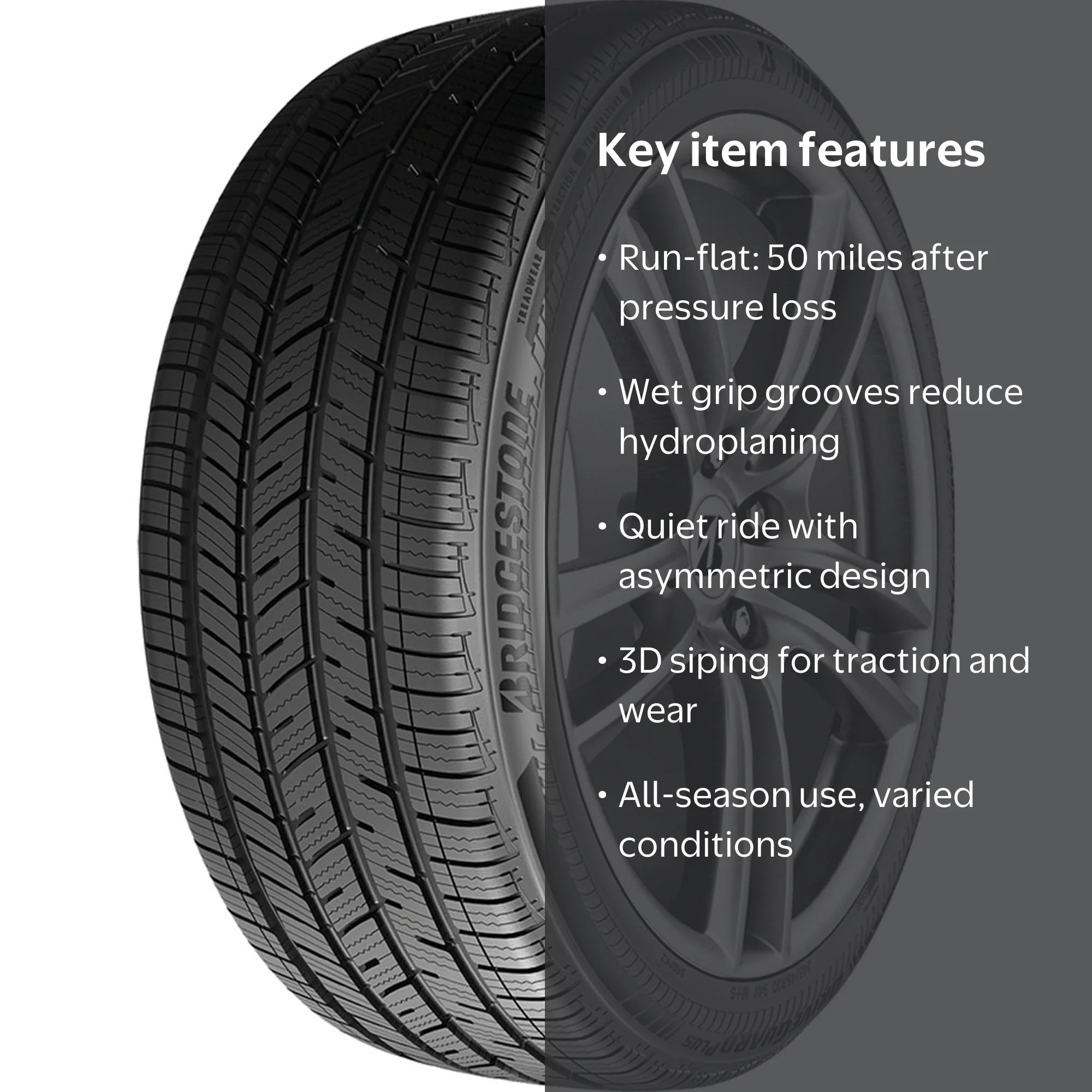 Bridgestone DriveGuard Plus 225/45R17 91W All-Season Passenger