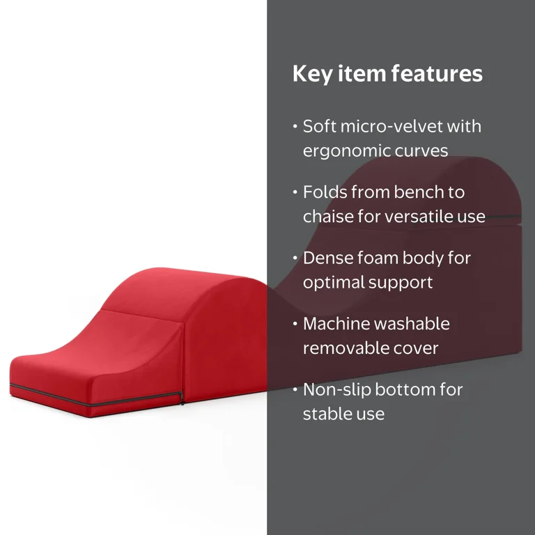 Liberator Aria Flip Chaise- Liberty, Red - Walmart.com