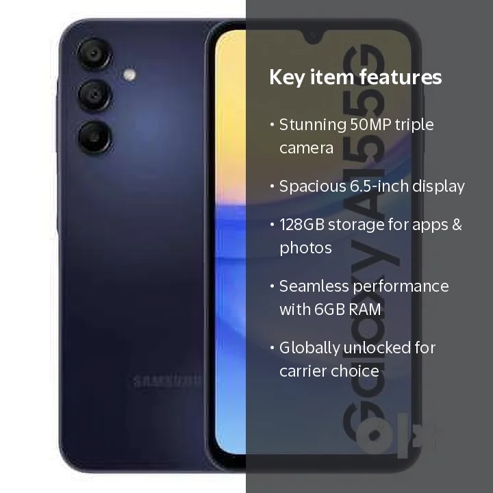 Samsung Galaxy A15 Mobile (128GB, 6GB, 6.5 Samsung Galaxy A15 Mobile (128GB, 6GB, 6.5