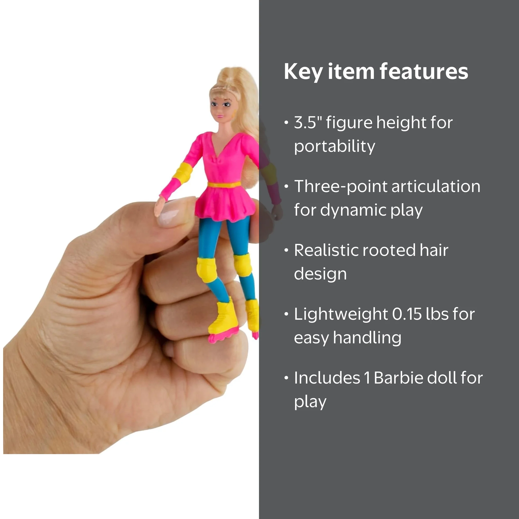 World's Smallest Barbie Rollerblade Doll, Miniature Collectible