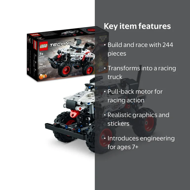 LEGO Technic Monster Jam Monster Mutt Dalmatian 2in1 Pull-Back Toy