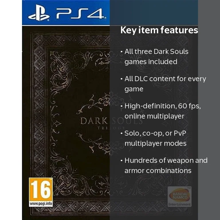 Bandai Namco, Dark Souls Trilogy, PlayStation 4, 3-Discs
