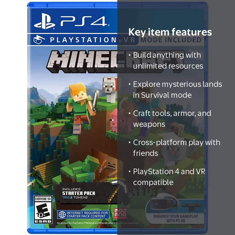 Minecraft Starter Collection, PlayStation 4, PlayStation VR, Blu