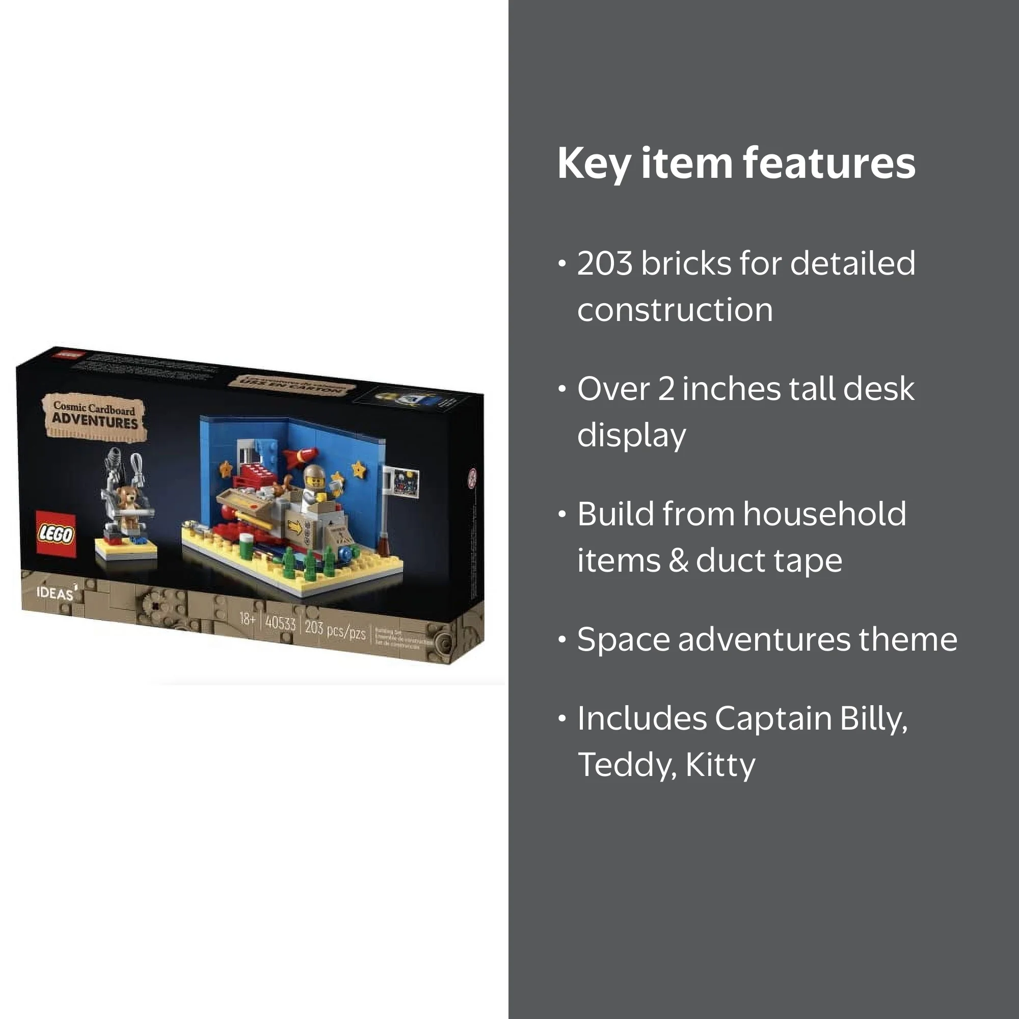 LEGO Ideas Cosmic Cardboard Adventures Building Set, 203 Pieces