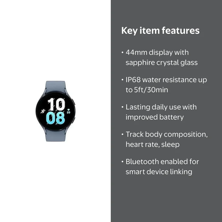 Samsung Galaxy Wearable Active Watch5 44mm, Bluetooth with