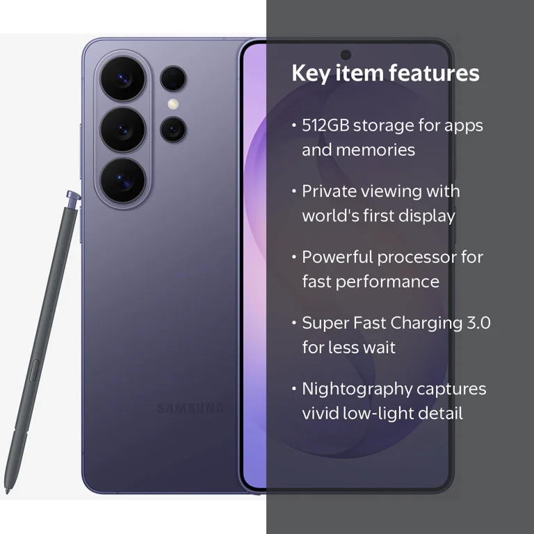 Samsung Galaxy S26 本体 Cobalt Violet新品未開封 Samsung Galaxy S26 Ultra 512GB Smartphone Unlocked, Cobalt Violet