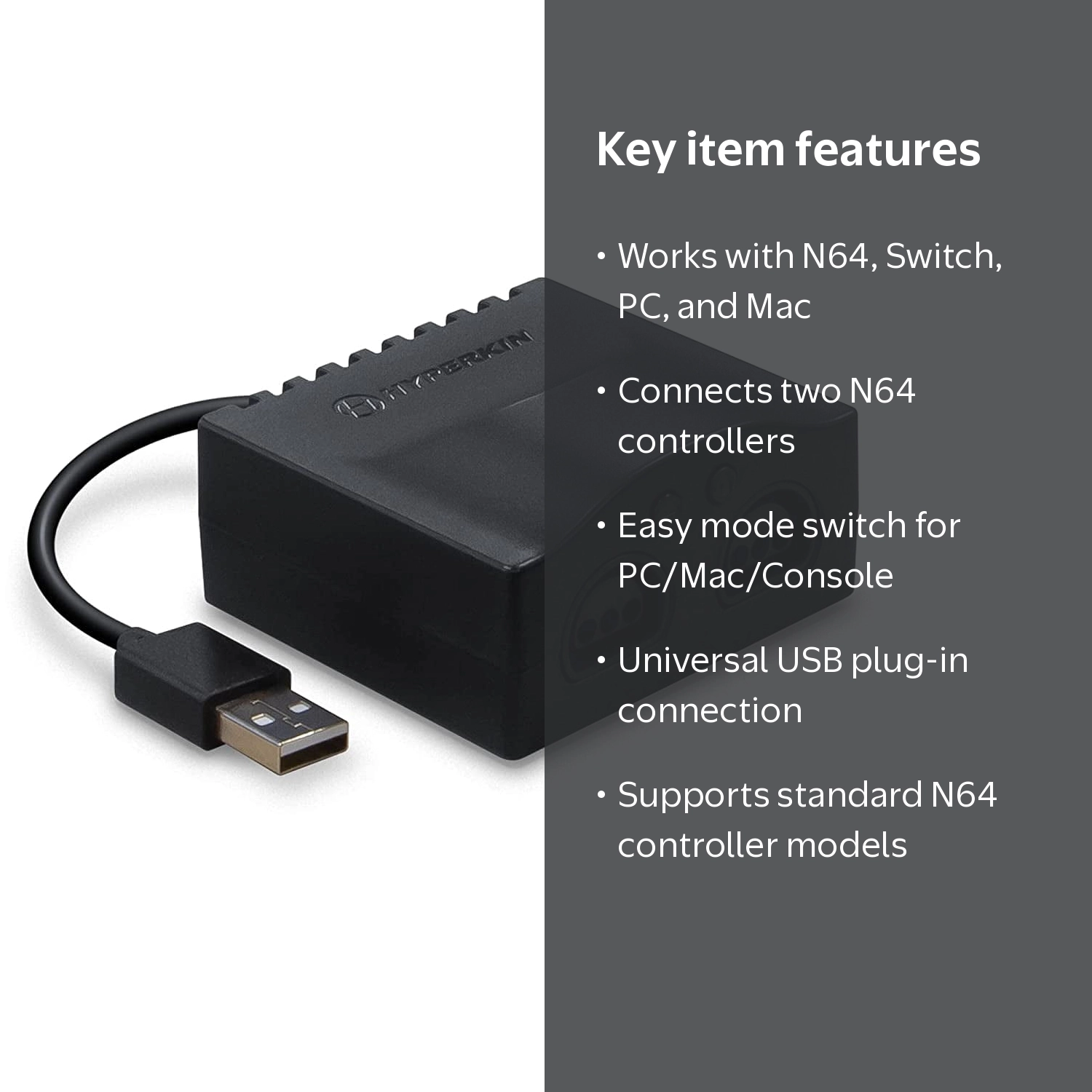 Hyperkin 2-Port N64 Controller Adapter for Switch/PC/Mac - Walmart.com
