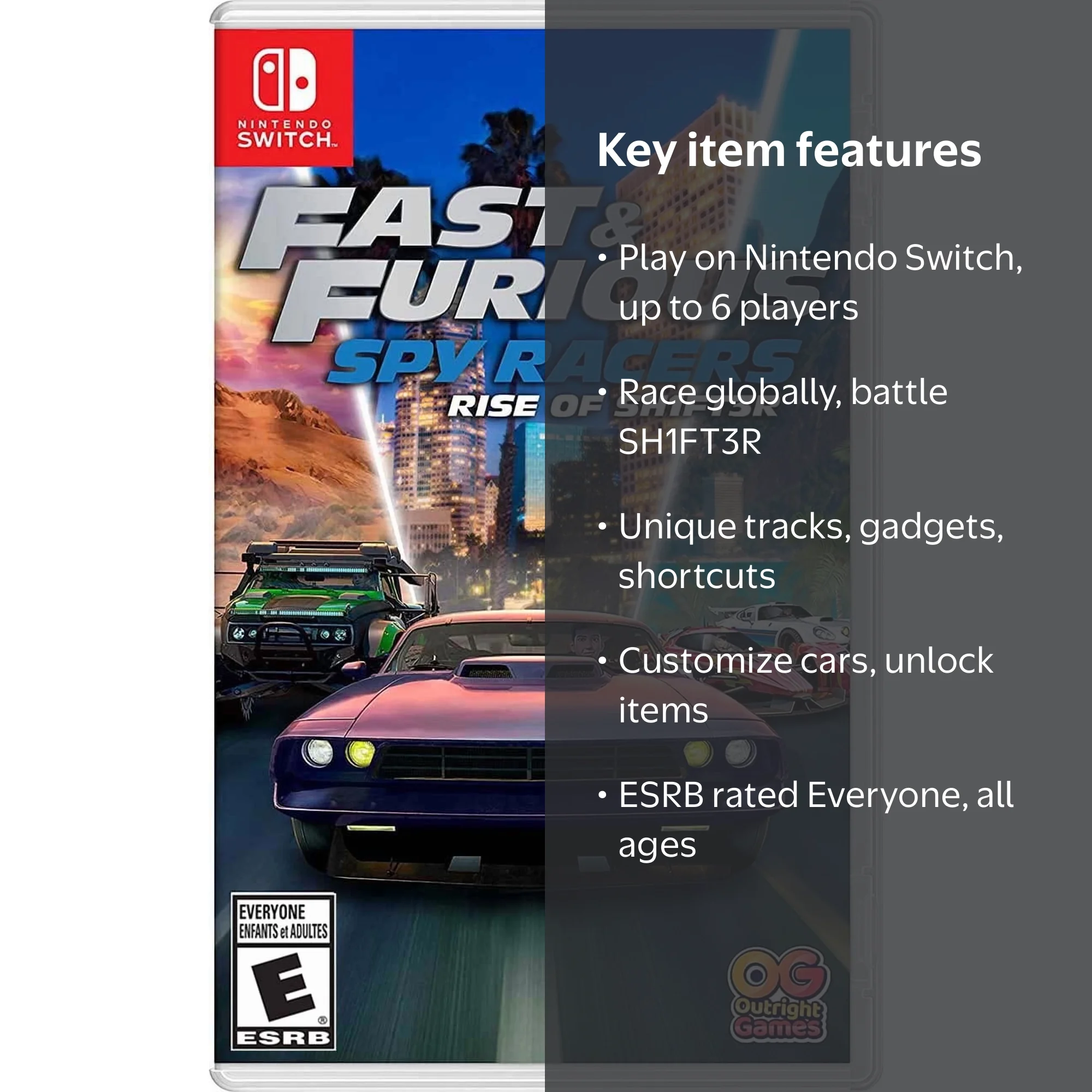 Free Shipping! Outright Games, Fast & Furious: Spy Racers Rise of