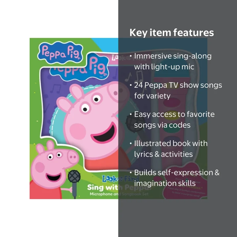 Peppa Pig - Sing with Peppa! Karaoke Microphone & Look and Find