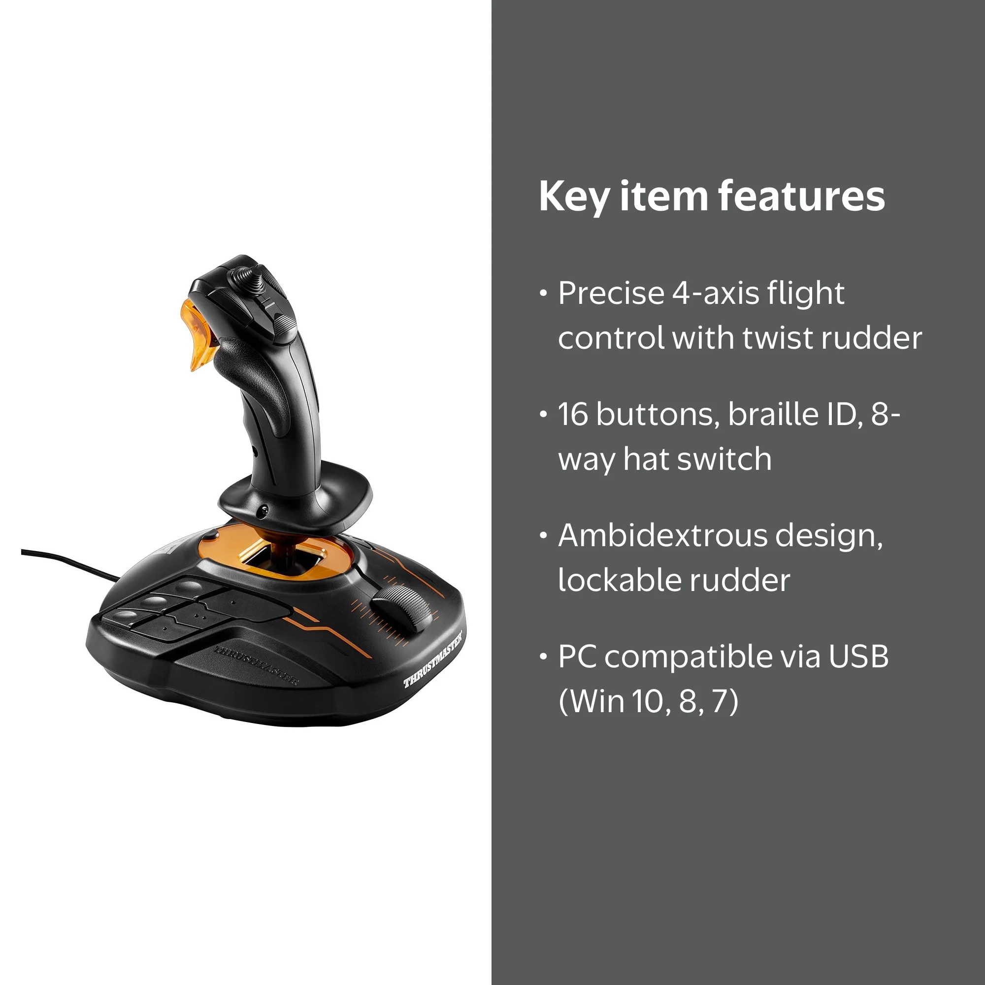 Thrustmaster T.16000M FCS Flight Stick for PC, Joystick Controller