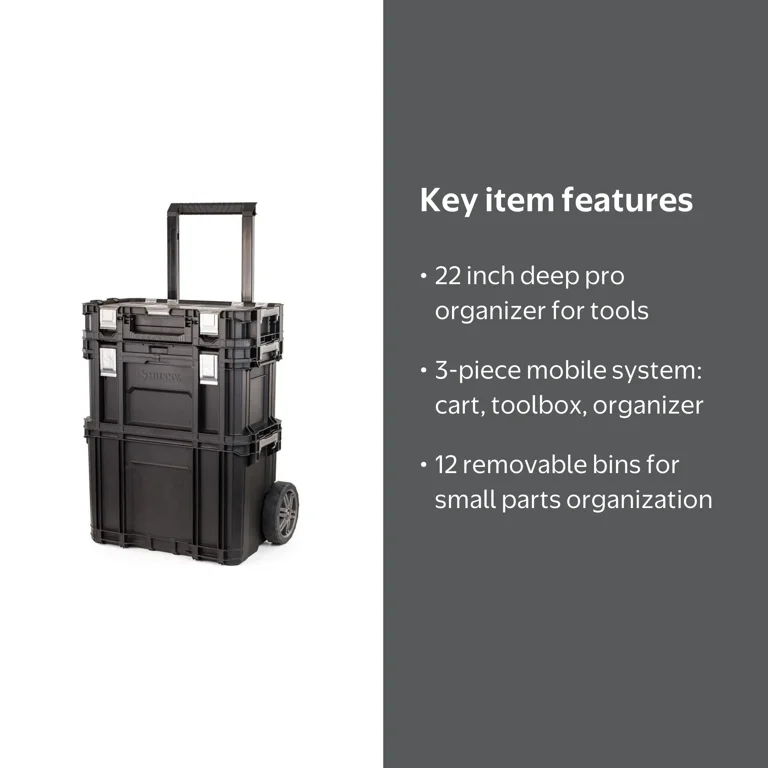 Husky 22 in. Connect Rolling System Tool Box Storage Organizer