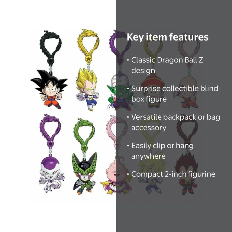 DRAGON BALL Z ピンズ 9種セット Dragon Ball Z Keychain Backpack Hangers - One Random Blind Bag