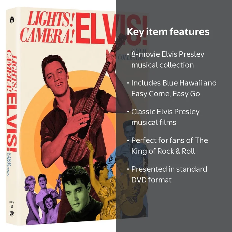 Paramount Home Video, 8 Movie Collection, Lights! Camera! Elvis