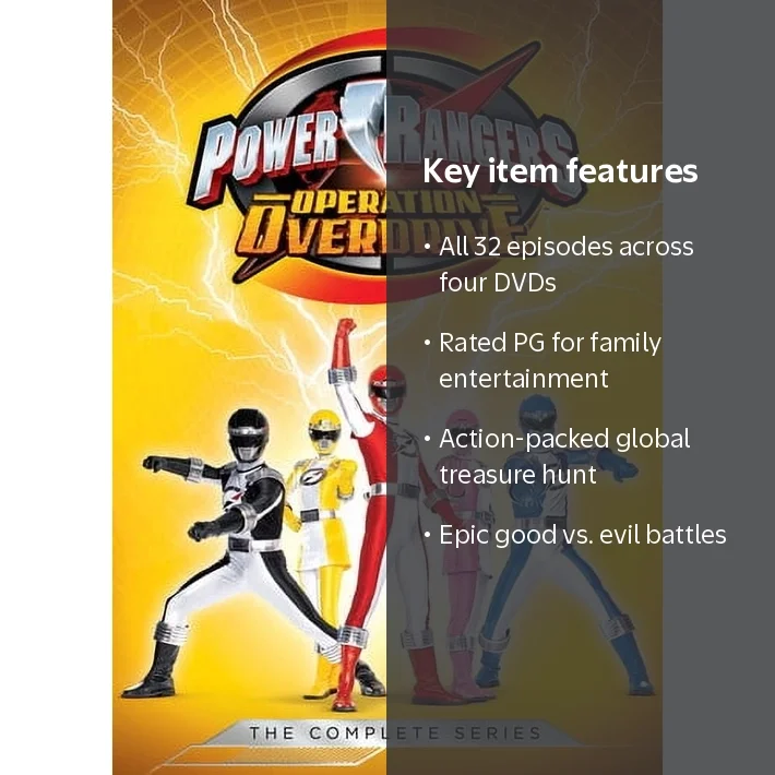 SDS, Power Rangers DVD Set, Complete Series, 4 DVDs, Kids & Family