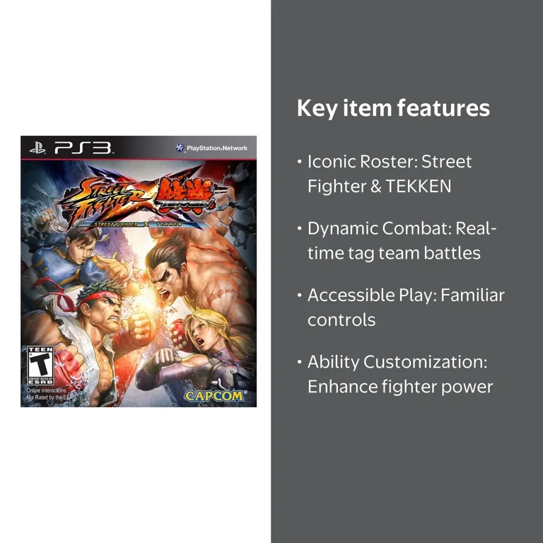 Capcom Street Fighter X Tekken PlayStation 3, Ryu, Ken + more