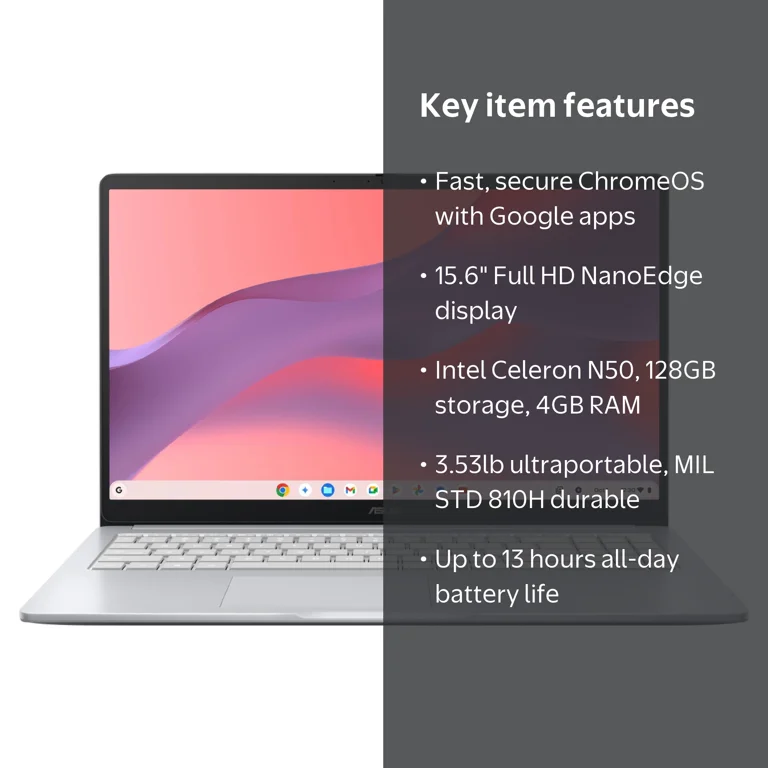 ASUS Chromebook CX15 Laptop, 15.6