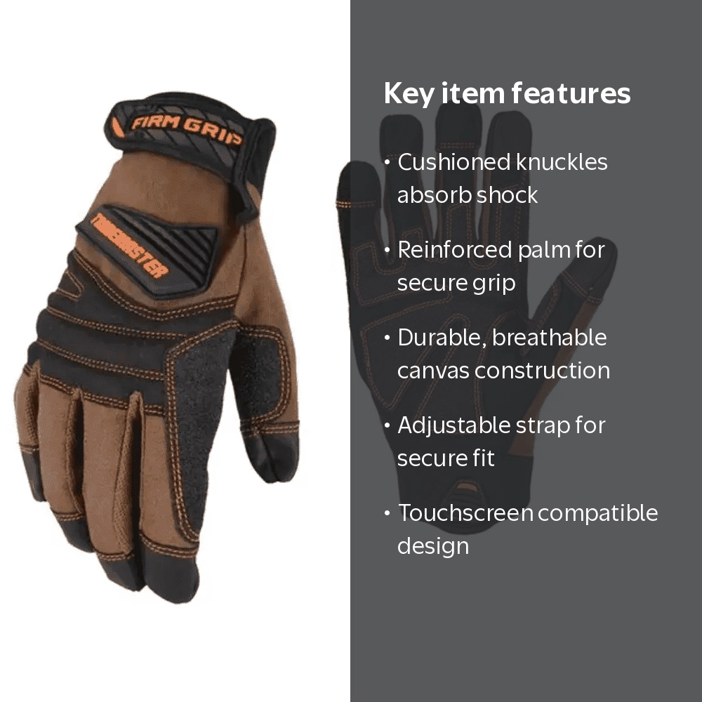 Firm Grip Trademaster Medium Tan Duck Canvas Work Gloves with