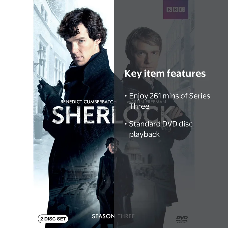 Sherlock: Complete Series Three DVD, 261 mins, Television Drama