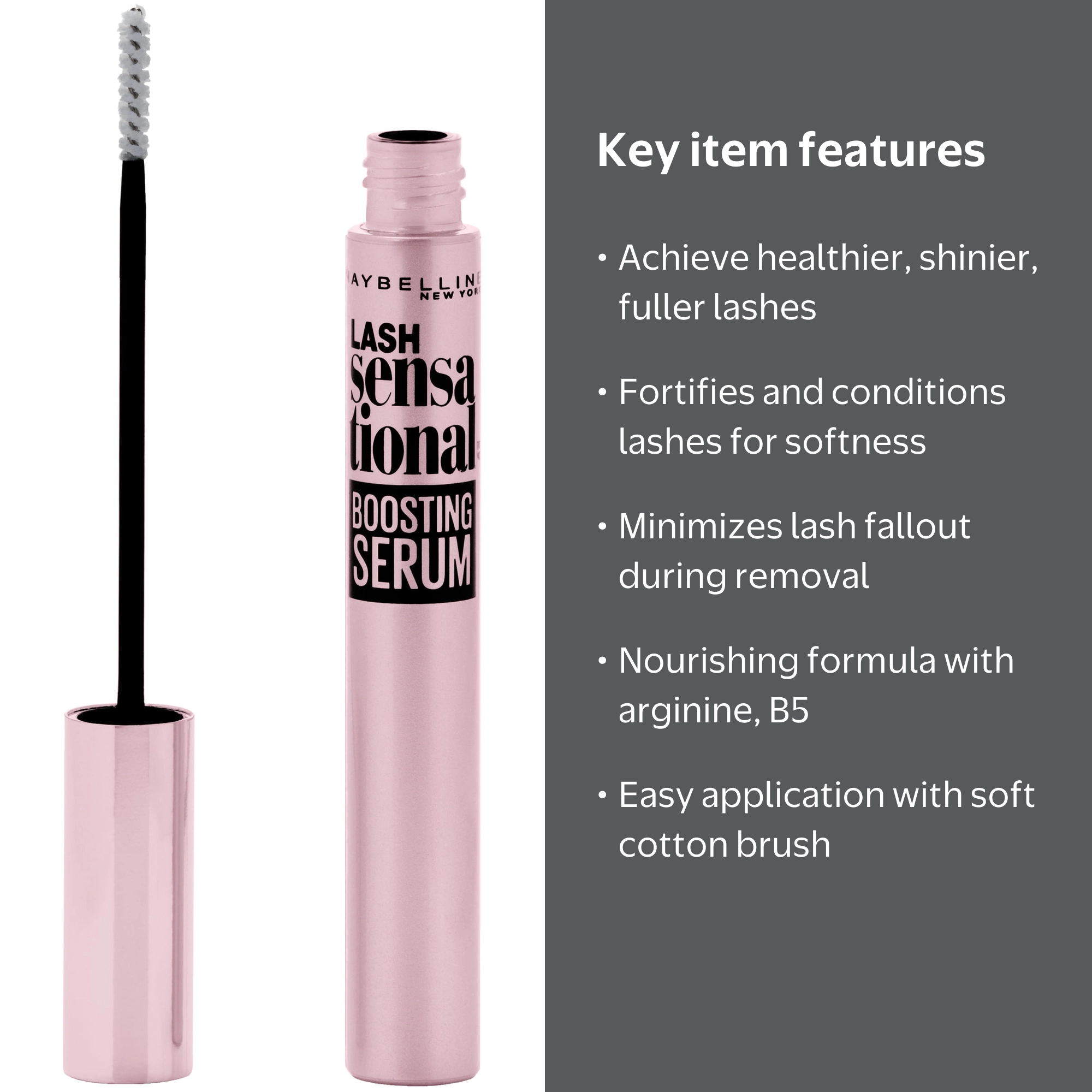 Maybelline Lash Sensational Boosting Eyelash Serum with F I B E R