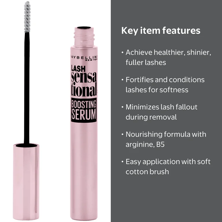 Maybelline Lash Sensational Boosting Eyelash Serum with F I B E R