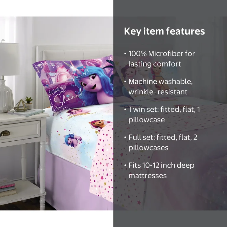 My Little Pony Kids Bedding Sheet Set, Microfiber - Walmart.com