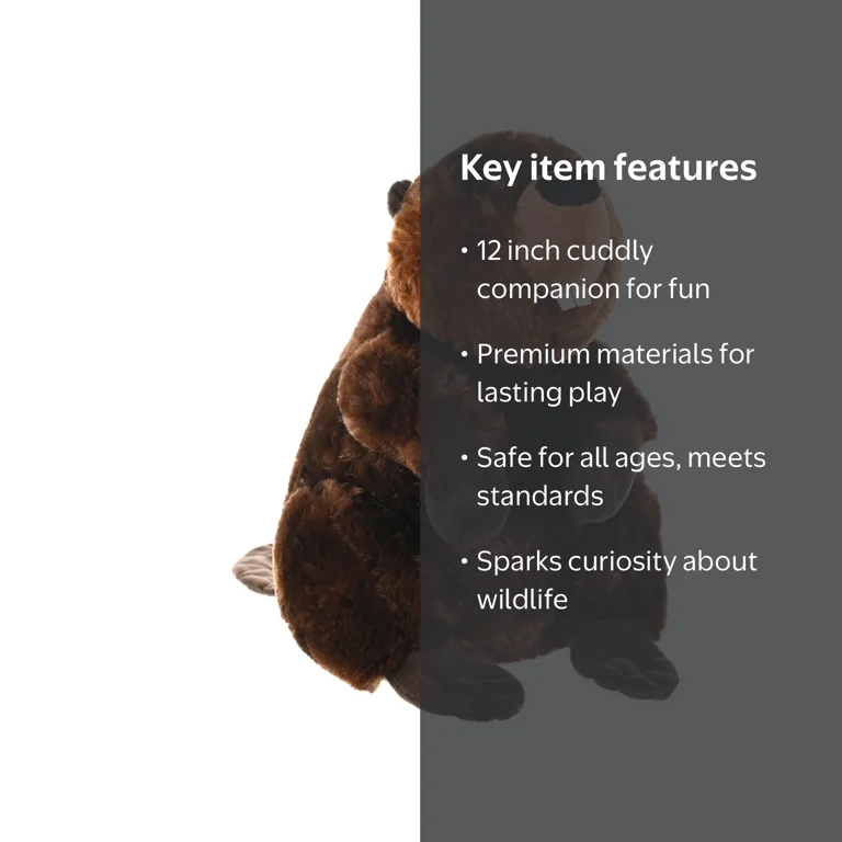 Wild Republic Cuddlekins Mini Castor – Peluche Ecológico De 20 Cm Con Relleno Reciclado, Suave Y Realista, Regalo Perfecto Para Bebés Y Niños Botellas Recicladas