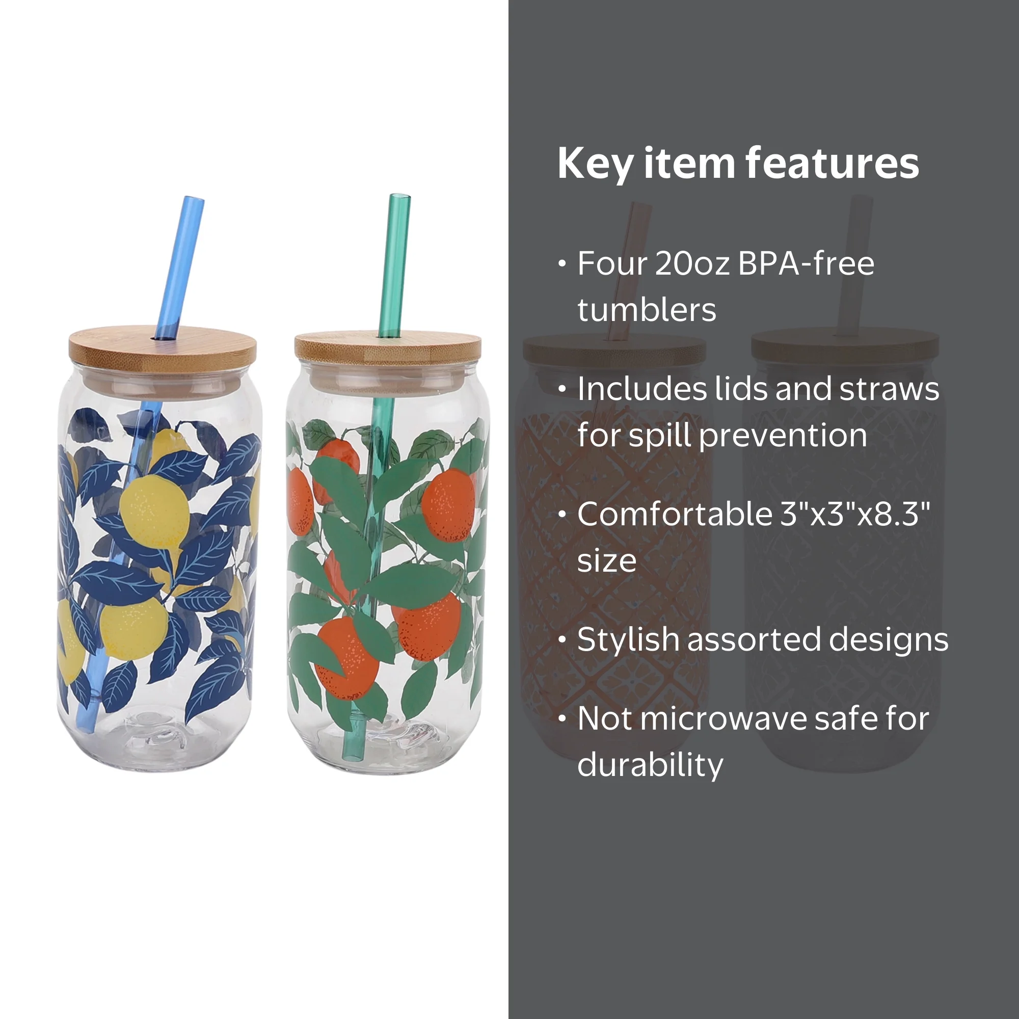 Mainstays by Becky G. & Alejandra 20-Ounce Acrylic Can Shape