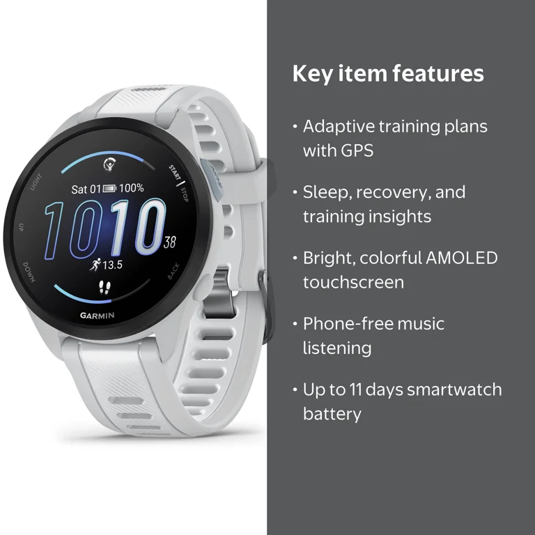 GARMIN Forerunner 165 Music Smartwatch, 010-02863-31 - Walmart.com