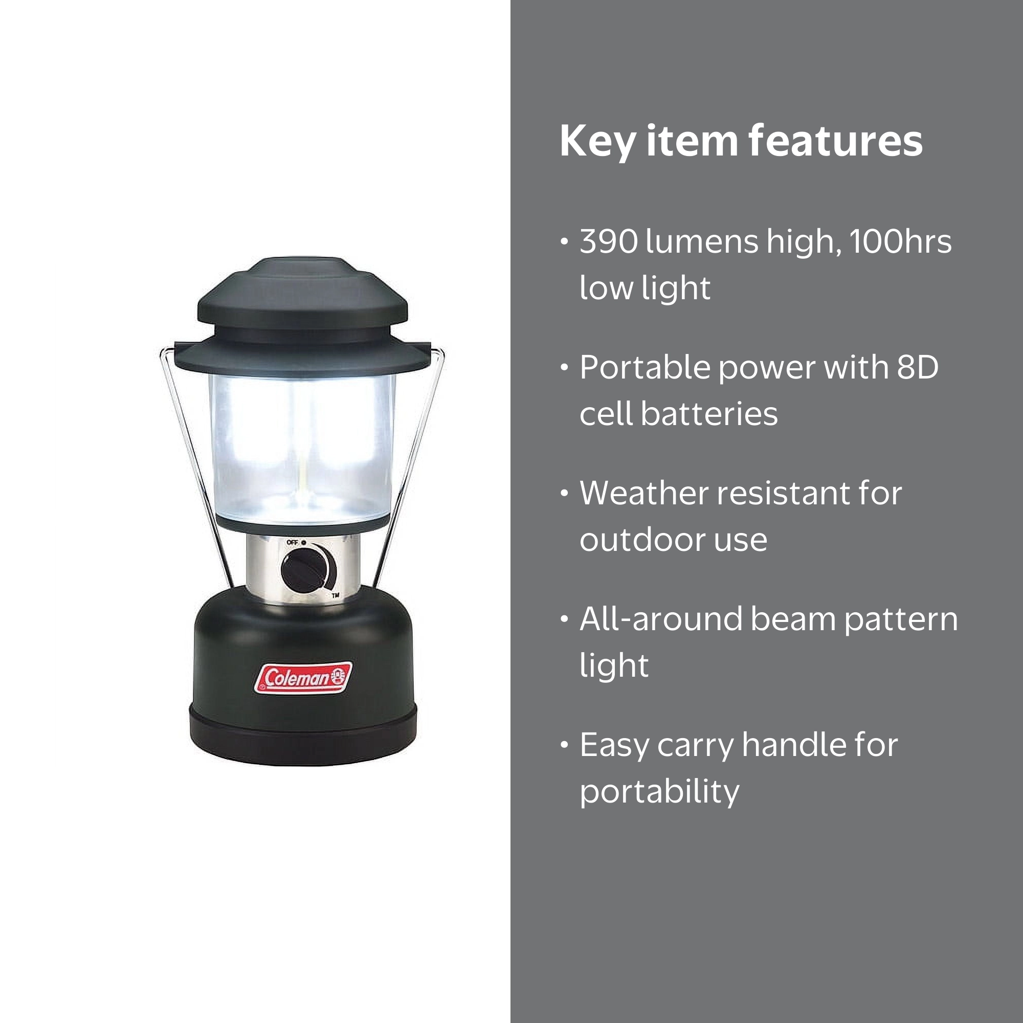 Coleman, Twin LED Lantern, 390 Lumens, Battery Powered - Walmart.com