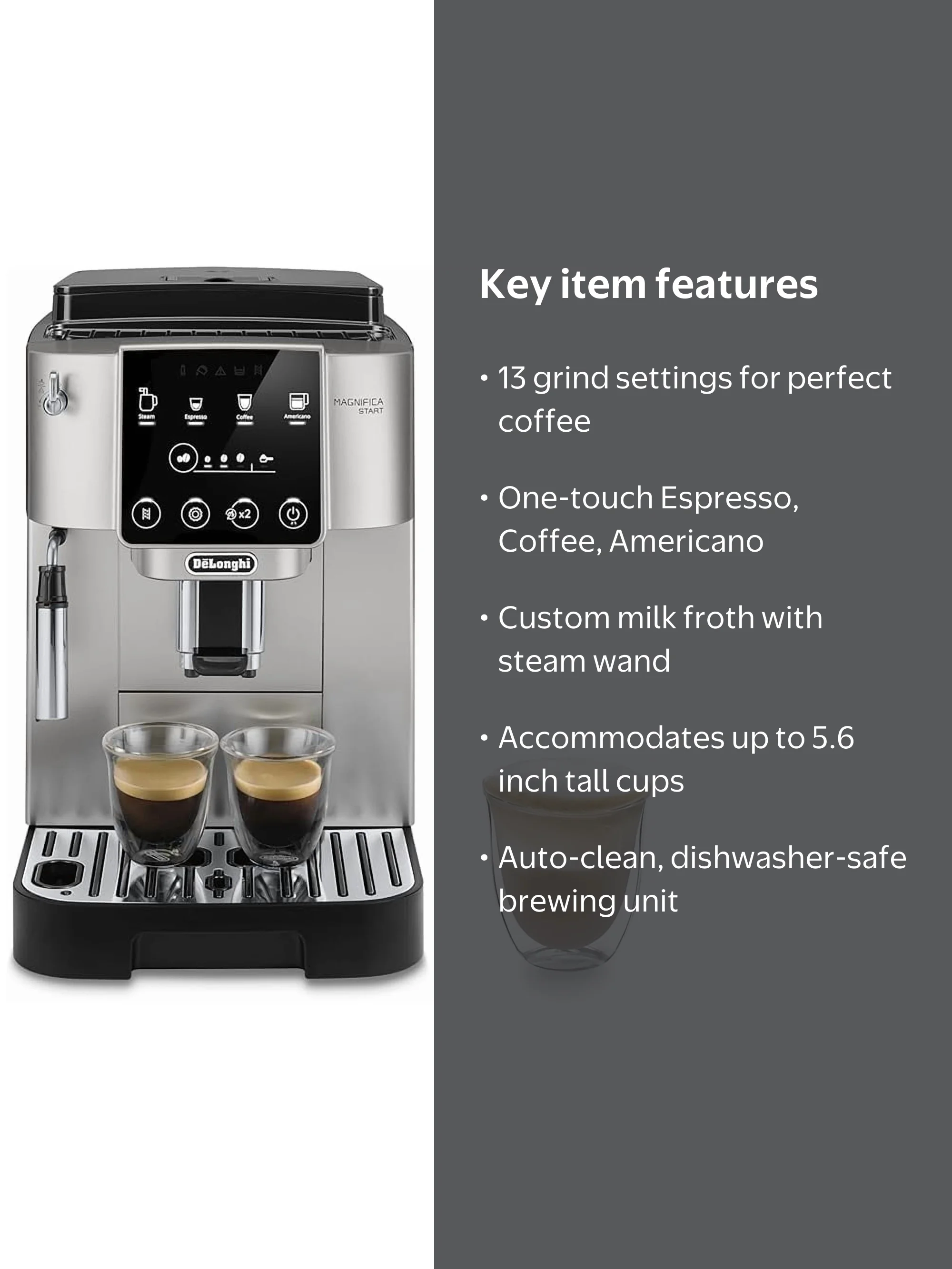 DeLonghi MAGNIFICA Start Automatic Espresso and Coffee Machine