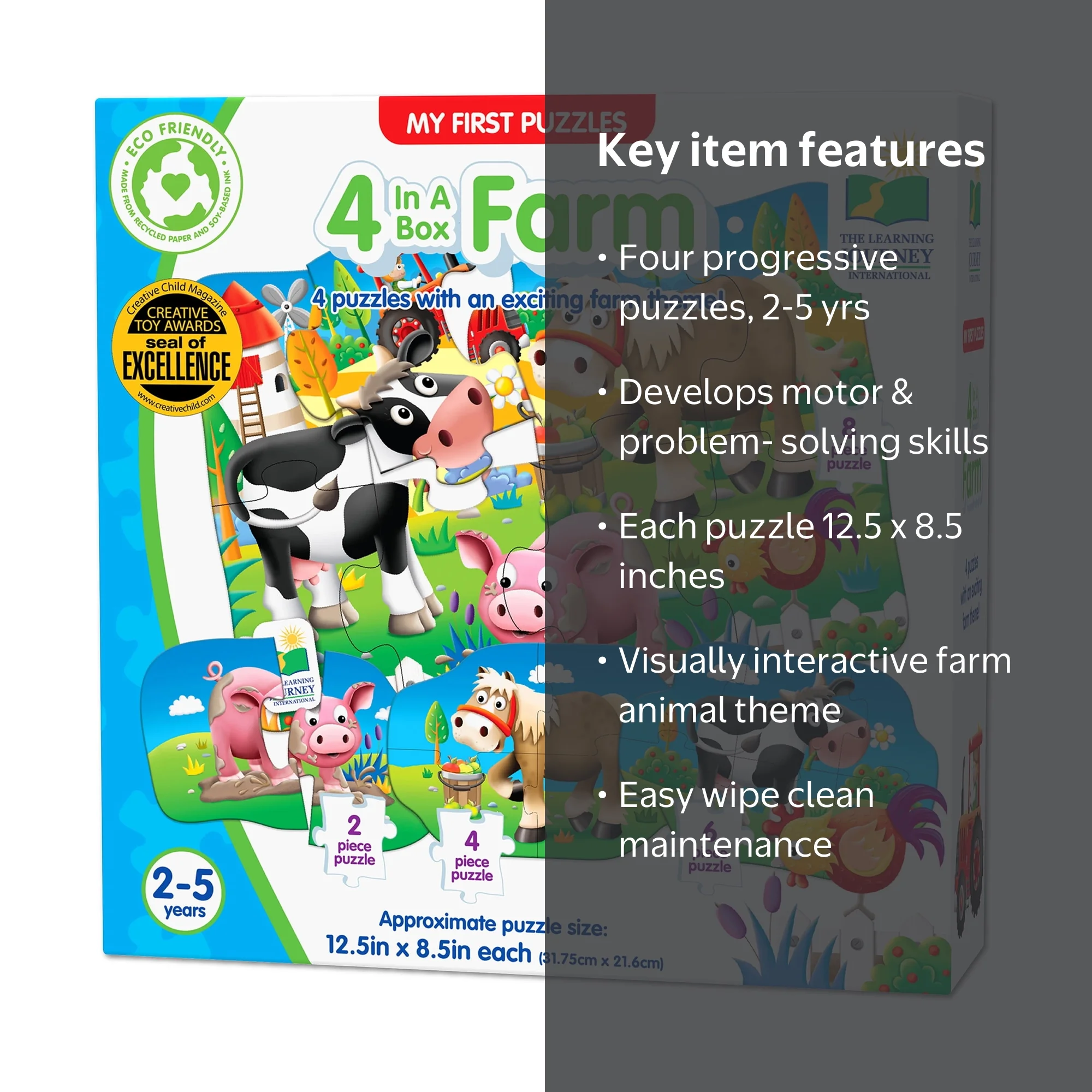 The Learning Journey My First Puzzles - 4 In A Box - Farm: 20 Pcs