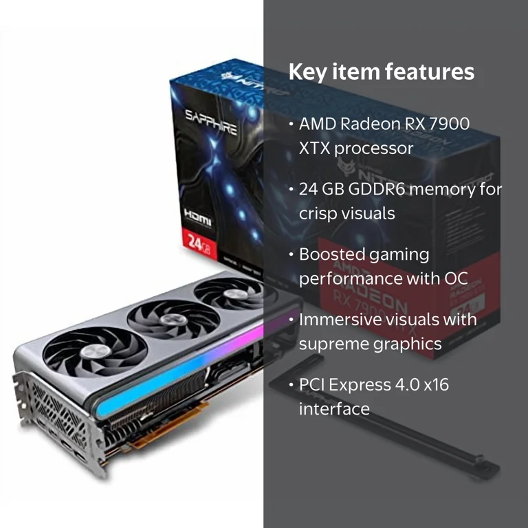 SAPPHIRE NITRO Radeon RX 7900 XTX 24GB GDDR6 PCI Express 4.0 x16