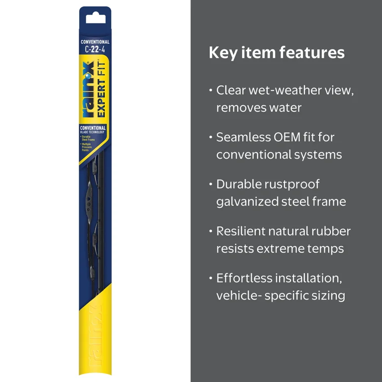 Rain-X Expert Fit Conventional Windshield Wiper Blade C-22