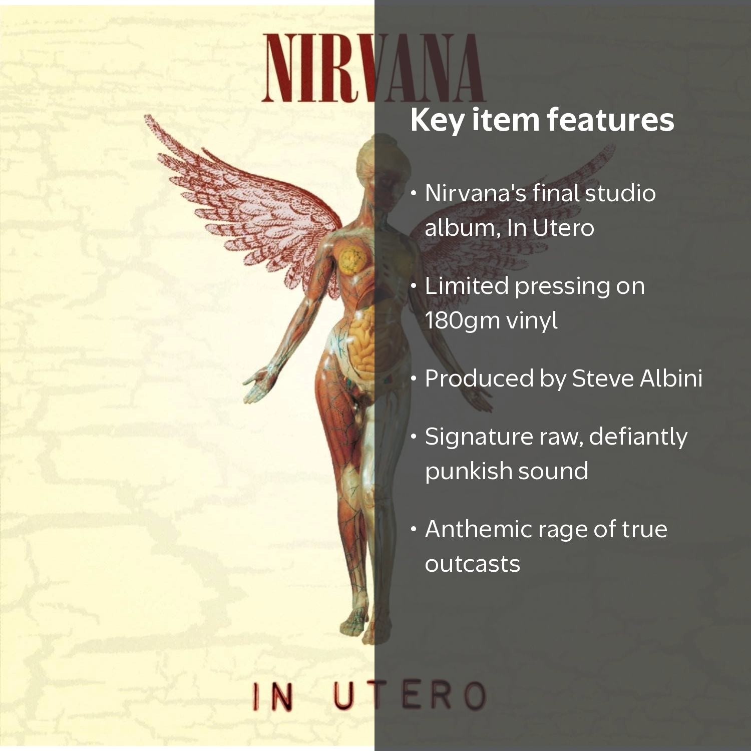 Nirvana - In Utero Album - Rock Vinyl - Geffen Records - Walmart.com