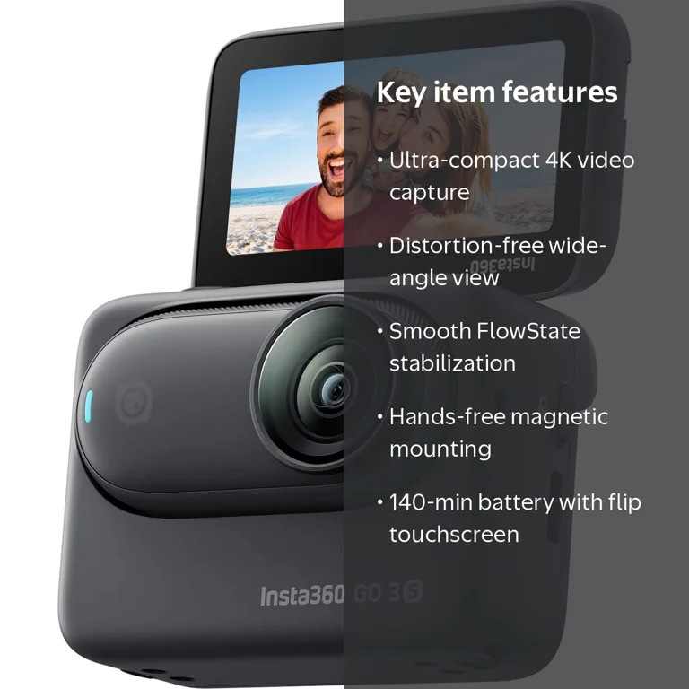 Insta360 - GO 3S (128GB) Action Camera - Black - Walmart.com