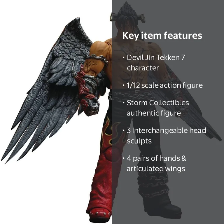 Storm Collectibles Devil Jin Figure, 1/12 Scale, Articulated