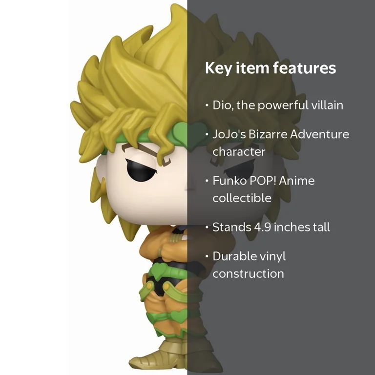 Funko POP! Anime: JoJo's Bizarre Adventure, Dio, Vynl Figure 4.9